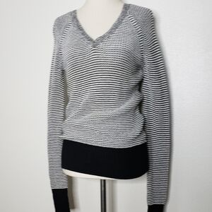 Calvin Klein Black White Striped Sweater Layer Spring Lightweight Designer Fall